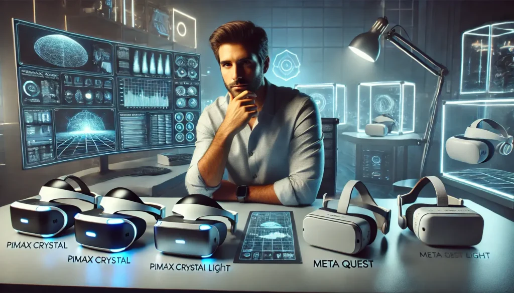 A person thinking about which is the best VR Headset of 2024